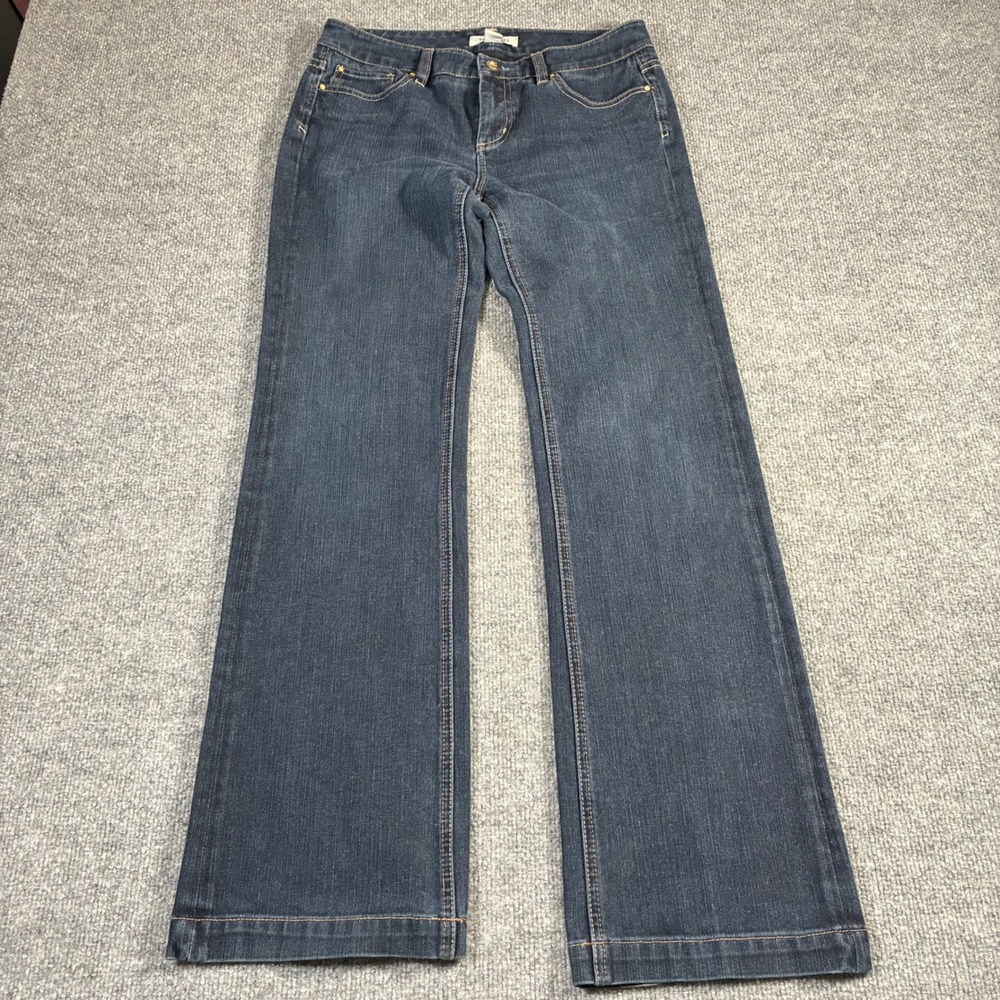White House Black Market Blanc Bootcut Jeans Womens 8R Dark Wash Blue